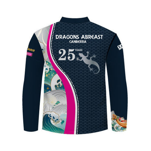 Dragons Abreast - 25th Anniversary Long Sleeve Polo - Image 2
